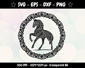 Horse wall art SVG : Sticker Design for Cricut, commercial use