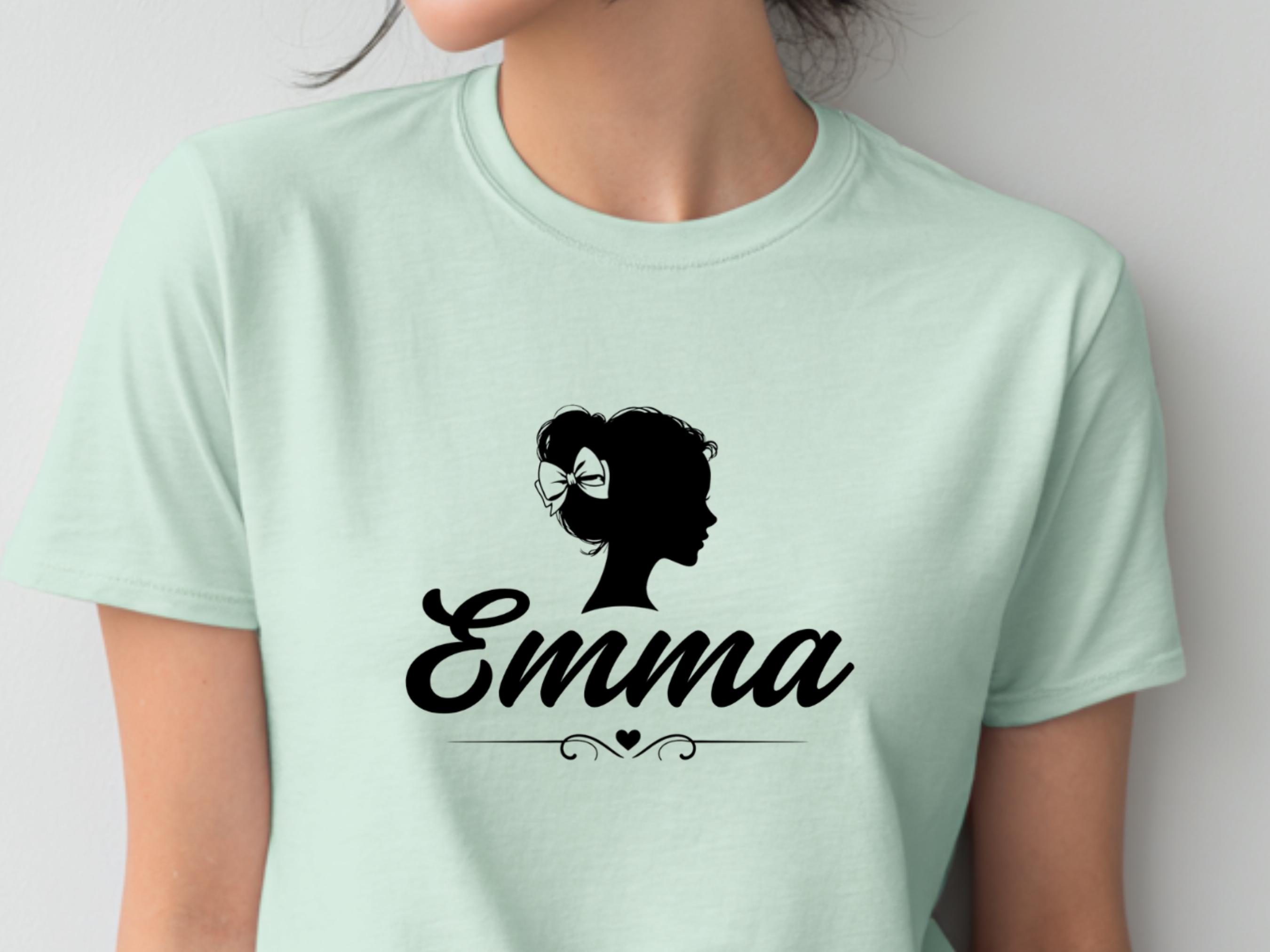 Emma☺︎ Emma SVG Girl Silhouette - Personalized Girl Name Shirt | Hand