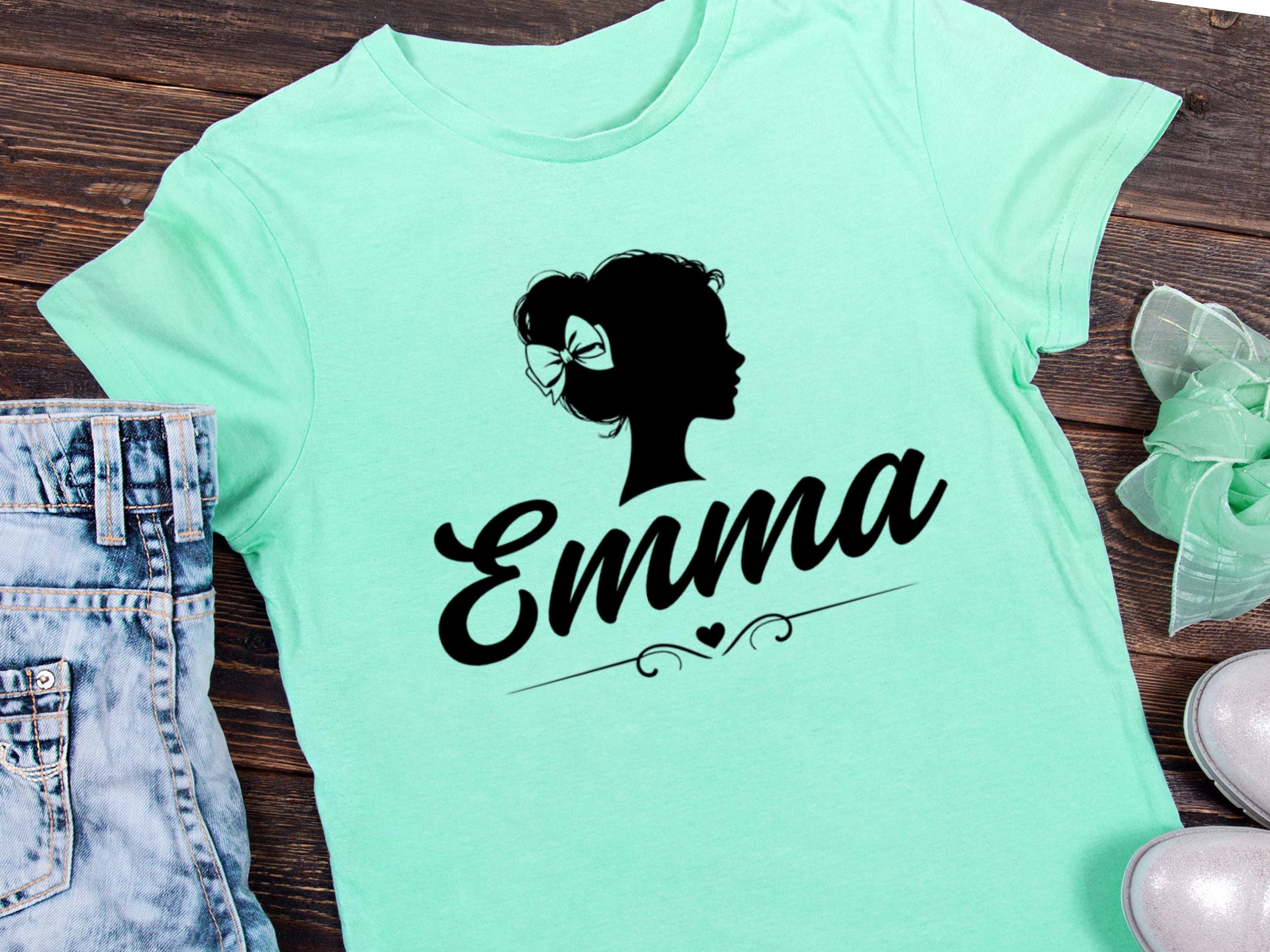 Emma SVG Girl Silhouette - Personalized Girl Name Shirt | Hand