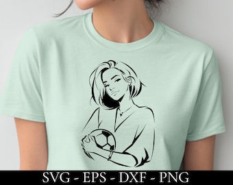 Soccer Mom SVG - Soccer Mama Shirt Design | Soccer Mom PNG | Soccer Fan Tee SVG Cut File | svg dxf eps png Files for T-Shirt Printing