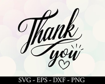 Danke SVG - Danke Aufkleber | Danke-Karte | Danke Clipart Cut-Datei für Cricut | png dxf eps svg Format