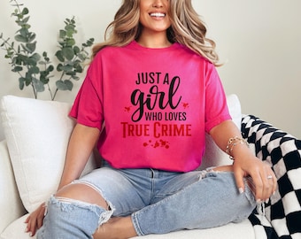 True Crime Liebhaber T-Shirt für Frauen, Crime Junkie Tee, Murder Mystery Geschenk