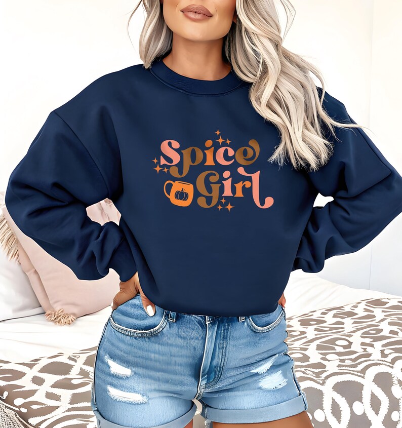 Pumpkin Spice Lover Sweatshirt: Cozy Fall Coffee Crewneck Royal Blue