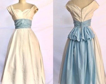 satin 50s dress