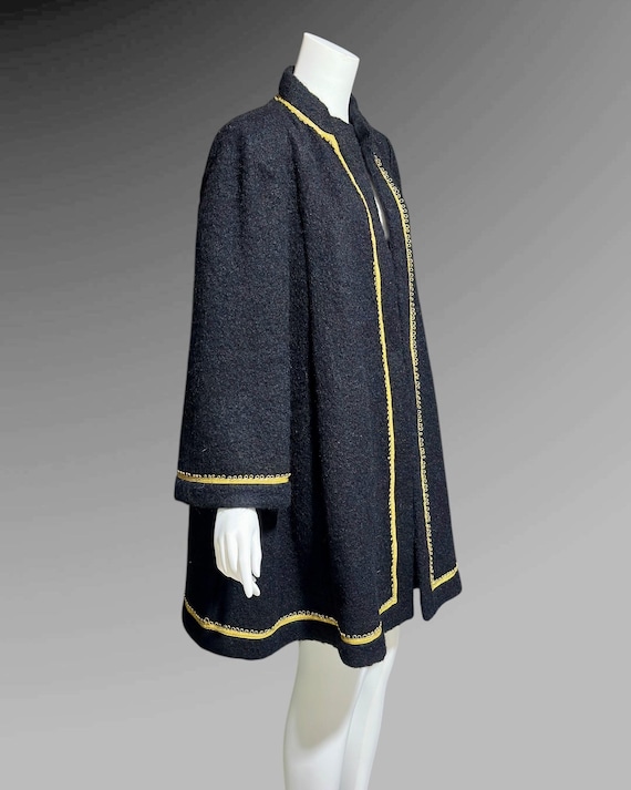 80's Geometric Full Length Swing Coat by Crystal