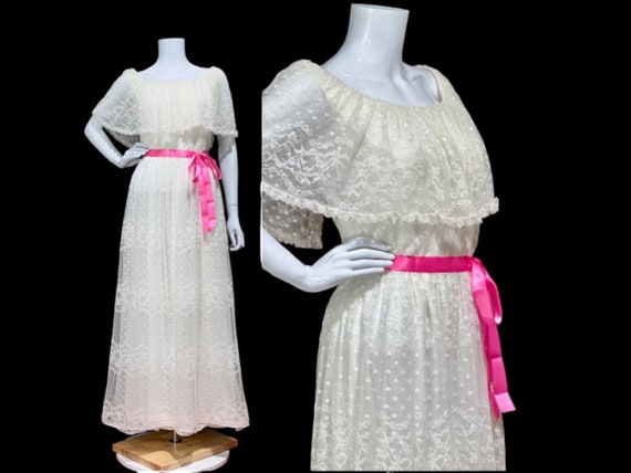 vintage evening dress gown, RICHILENE New York, w… - image 1