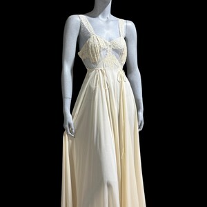 下着・アンダーウェア 1940s White Slip Dress Vintage 1940s SLIP Dress Superfit by Superior Lingerie Blue Rayon