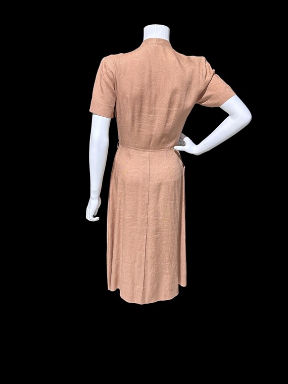 Meander 1940s Linen Dress
