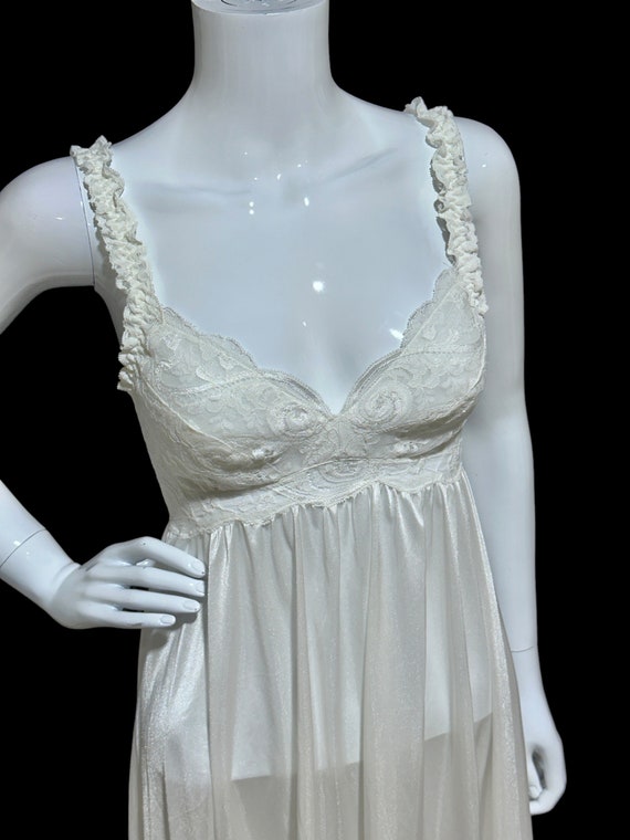 vintage nightgown slip dress, OLGA 92040 Snowy wh… - image 6