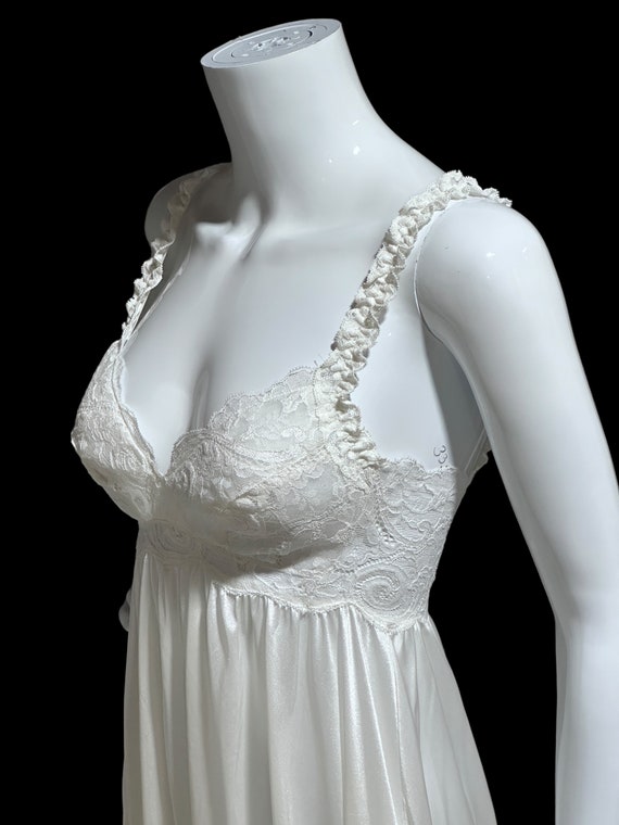 vintage nightgown slip dress, OLGA 92040 Snowy wh… - image 2