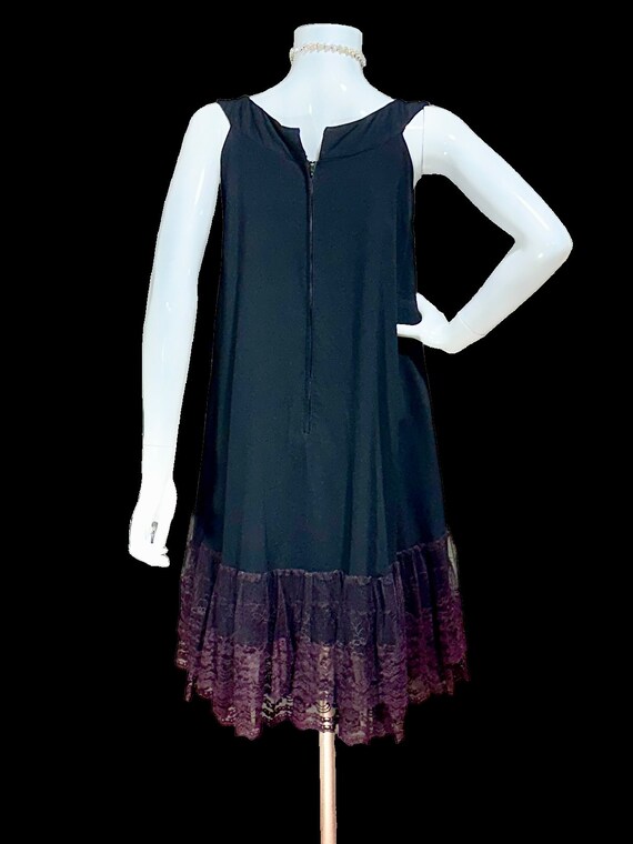 LILLI DIAMOND Vintage 1960s mod party dress, Blac… - image 9