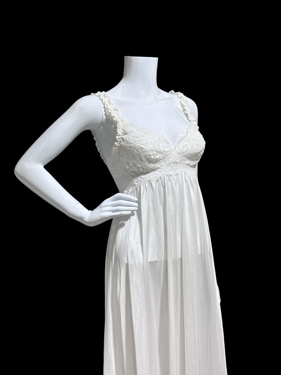 vintage nightgown slip dress, OLGA 92040 Snowy wh… - image 5