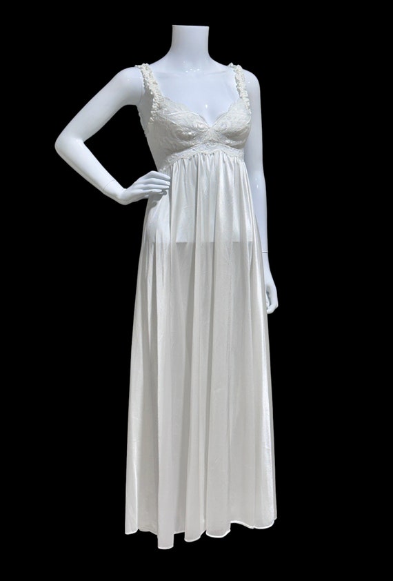 vintage nightgown slip dress, OLGA 92040 Snowy wh… - image 9