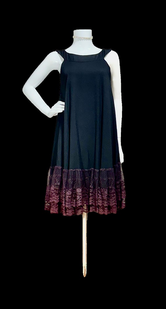 LILLI DIAMOND Vintage 1960s mod party dress, Blac… - image 3