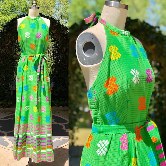 MALIA Honolulu Hawaiian / Vintage 60s Dress / 1960