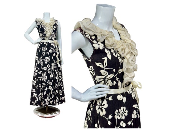 Vintage floral cotton dress, COCO CALIFORNIA, 196… - image 1