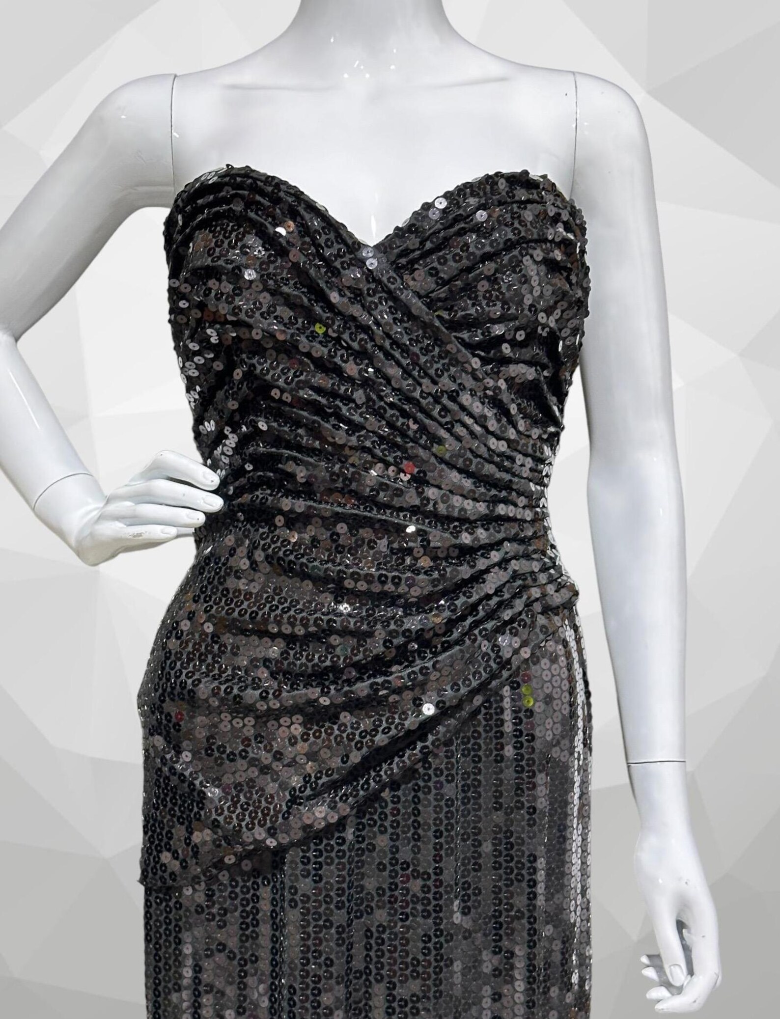 1980s TADASHI sexy halter holiday gown