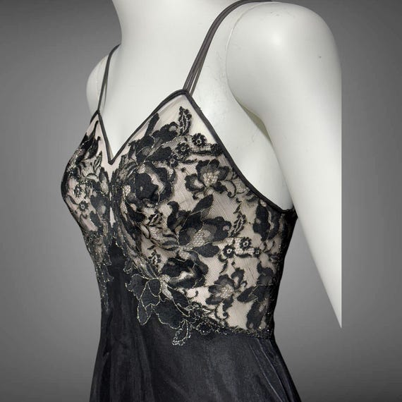 VANITY FAIR vintage 1950s nightgown, Powder Blue Nylon Lace House Dress Grecian Goddess
