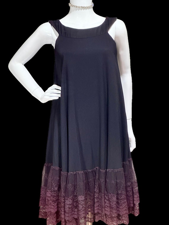 LILLI DIAMOND Vintage 1960s mod party dress, Blac… - image 7