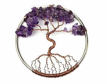 February Birthstone Dancing Tree of Life, Home Decoration, 3 Inch Ornament