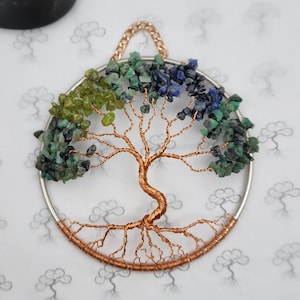 Custom Made to Order Family Birthstone Tree of Life using your family's birthstones 4 inches across