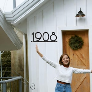 Números de casa modernos - Letrero de dirección acrílico grande - Número de puerta personalizado - Placa de número de casa moderna para exteriores - Números de casa acrílicos