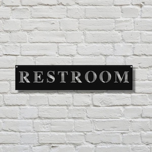 Custom Restroom Sign – Modern Acrylic Bathroom Sign for Office or Business – Personalized Toilet Sign  Small Business Gift  Custom Door Sign