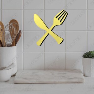Personalized Kitchen Utensils Sign – Knife & Fork Wall Art, Dining Room, Cafe Decor, Custom Kitchen Sign, Restaurant Welcome Plaque