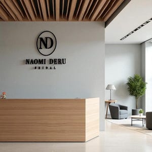 Insegna espositiva con logo moderno, insegna aziendale personalizzata per parete, finitura a specchio in acrilico per vetrine o decorazioni per studio, ufficio, reception o negozio