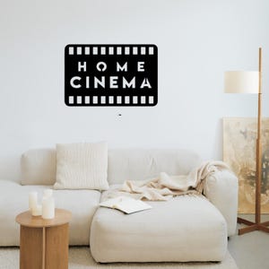 Acrylic Home Cinema Sign, Wall Art for Home Theater, Movie Room Decor, Cinema Wall Decor, Film Lover Gift Wall Sign