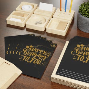 Cartes de voeux d'anniversaire élégantes, parfaites pour les anniversaires, les célébrations, les jeux de cartes, les messages personnalisés, les occasions spéciales