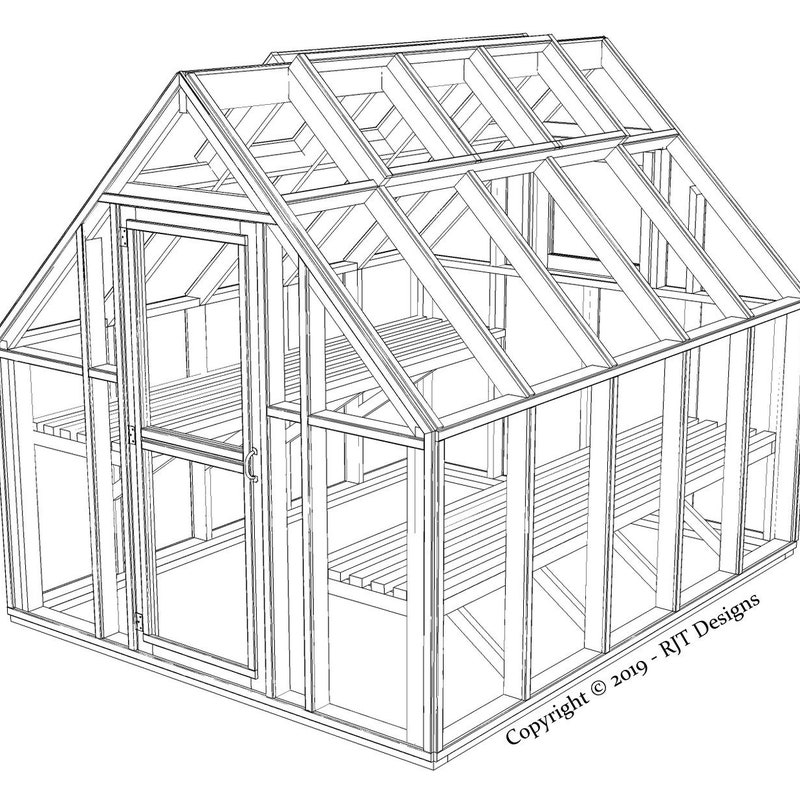 Greenhouse Blueprint - Etsy