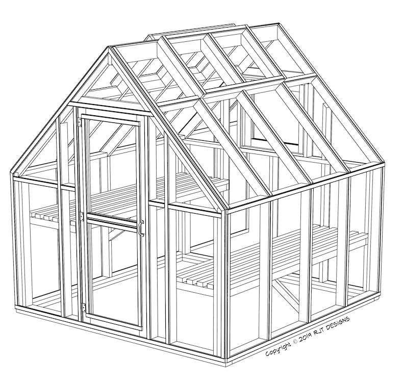 8' x 8' Greenhouse Plans PDF Version image 1