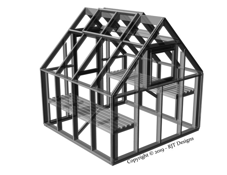 8' x 8' Greenhouse Plans Printed Version image 3