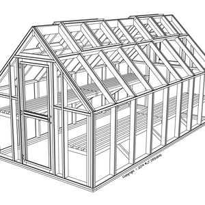 8' x 16' Greenhouse Plans - Printed Version