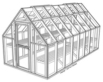 8' x 16' Greenhouse Plans - Printed Version