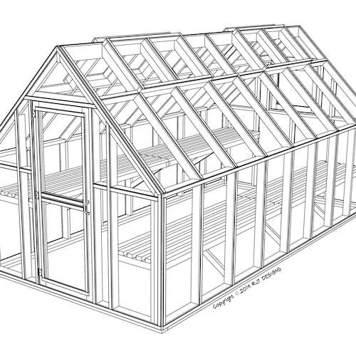 8' X 16' Greenhouse Plans PDF Version Etsy