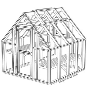 8' x 8' Greenhouse Plans - Printed Version