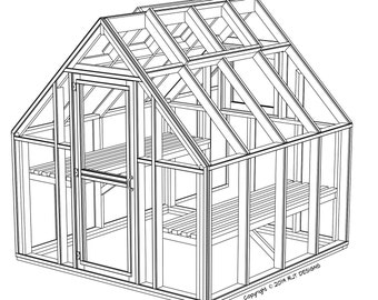 8' x 8' Greenhouse Plans - Printed Version