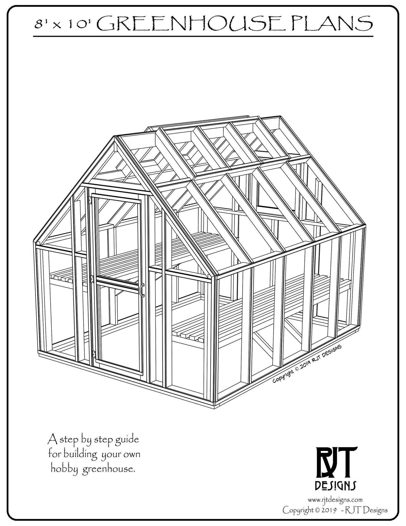 8' X 10' Greenhouse Plans PDF Version Etsy India