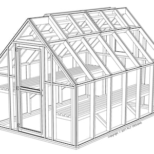 8&#39; x 12&#39; Greenhouse Plans - Printed Version