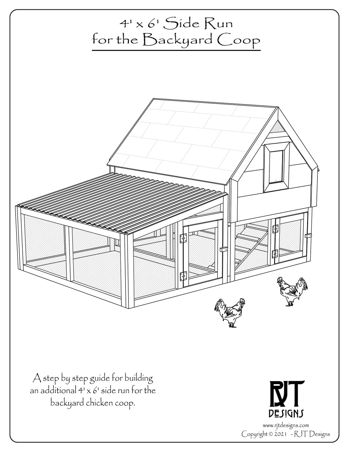 4' X 6' Backyard Chicken Coop Plans PDF Version Etsy