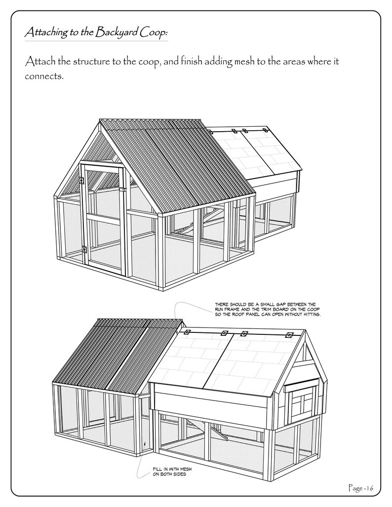 4' X 6' Backyard Chicken Coop Plans Printed Version Etsy