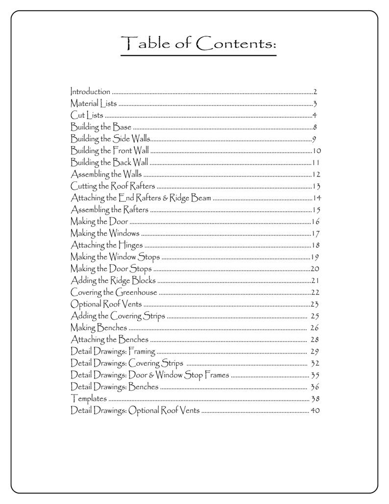 8' x 8' Greenhouse Plans Printed Version image 6