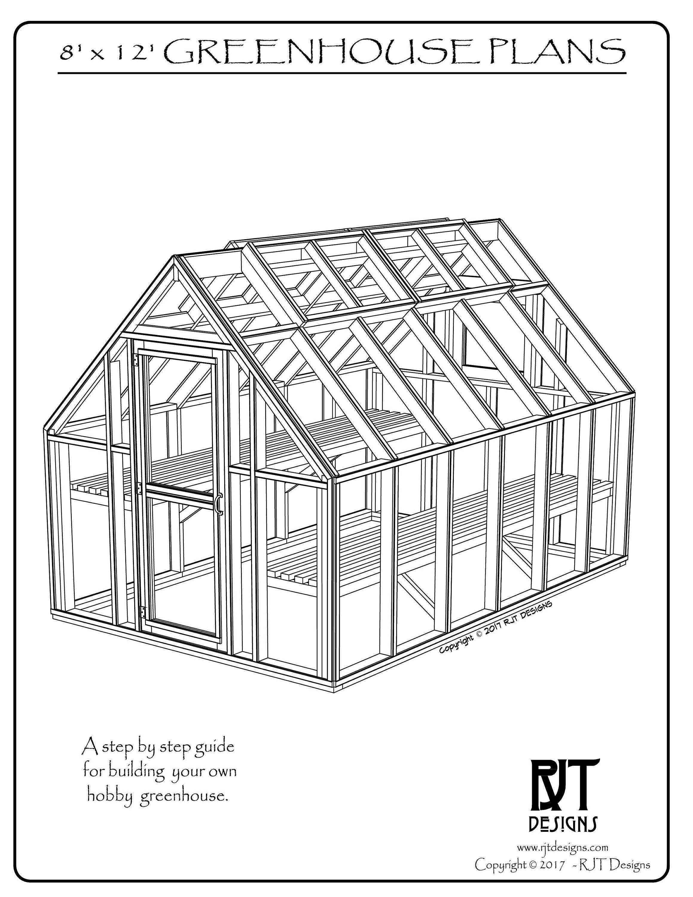 8' X 12' Greenhouse Plans PDF Version Etsy Canada