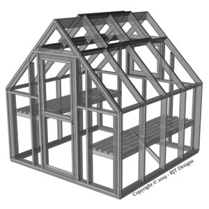 8' x 8' Greenhouse Plans Printed Version image 2