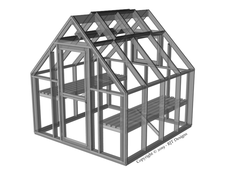 8' x 8' Greenhouse Plans Printed Version image 2