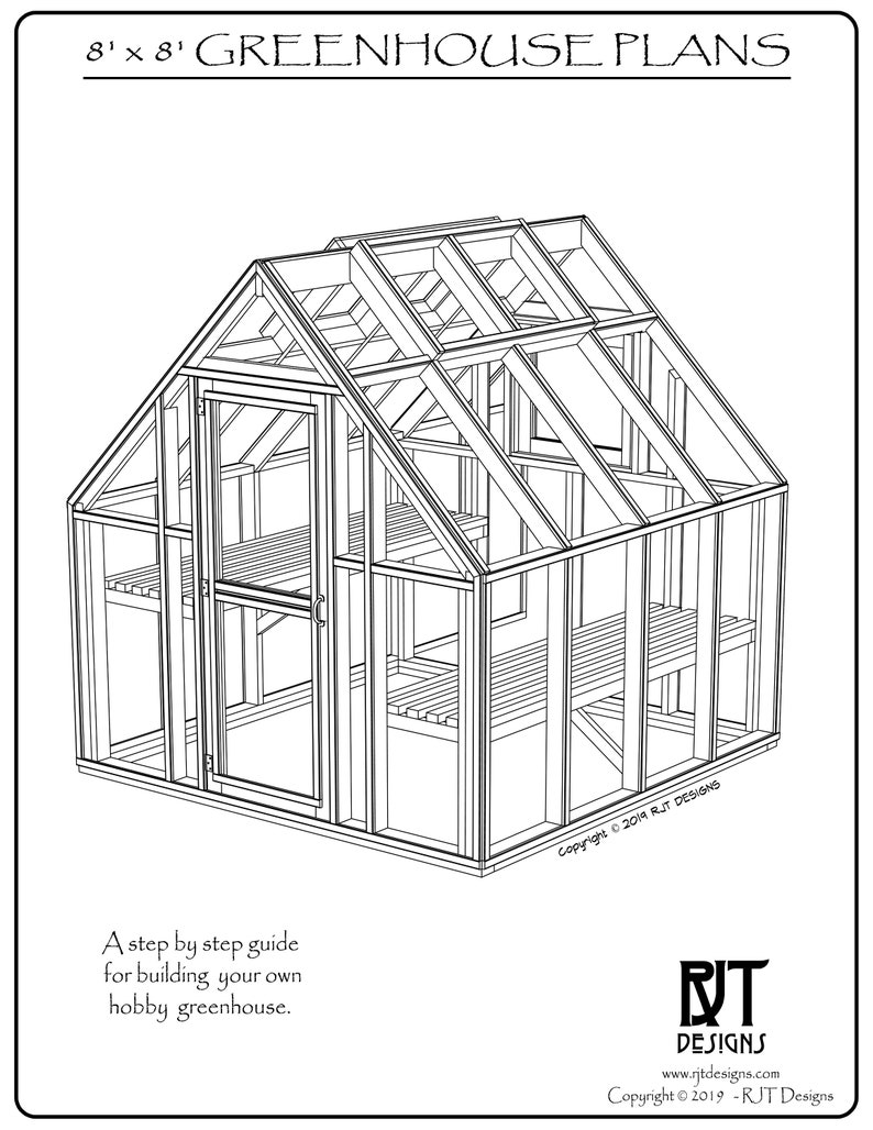 8' x 8' Greenhouse Plans Printed Version image 4