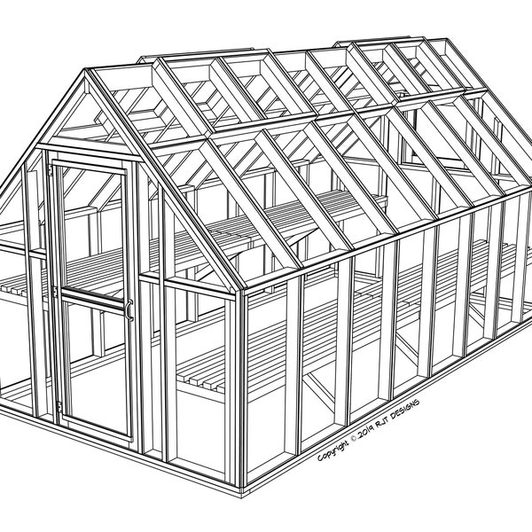 8' x 16' Greenhouse Plans - PDF Version