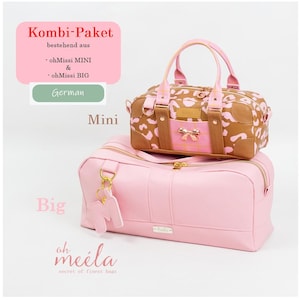 ohMissi Mini-Big Combo (German) * Bag - eBook Beauty Case - City Bag Big - East-to-West Bag * PDF Sewing Pattern (German)